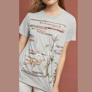 Embroidered TINY Anthropologie Koi Tee